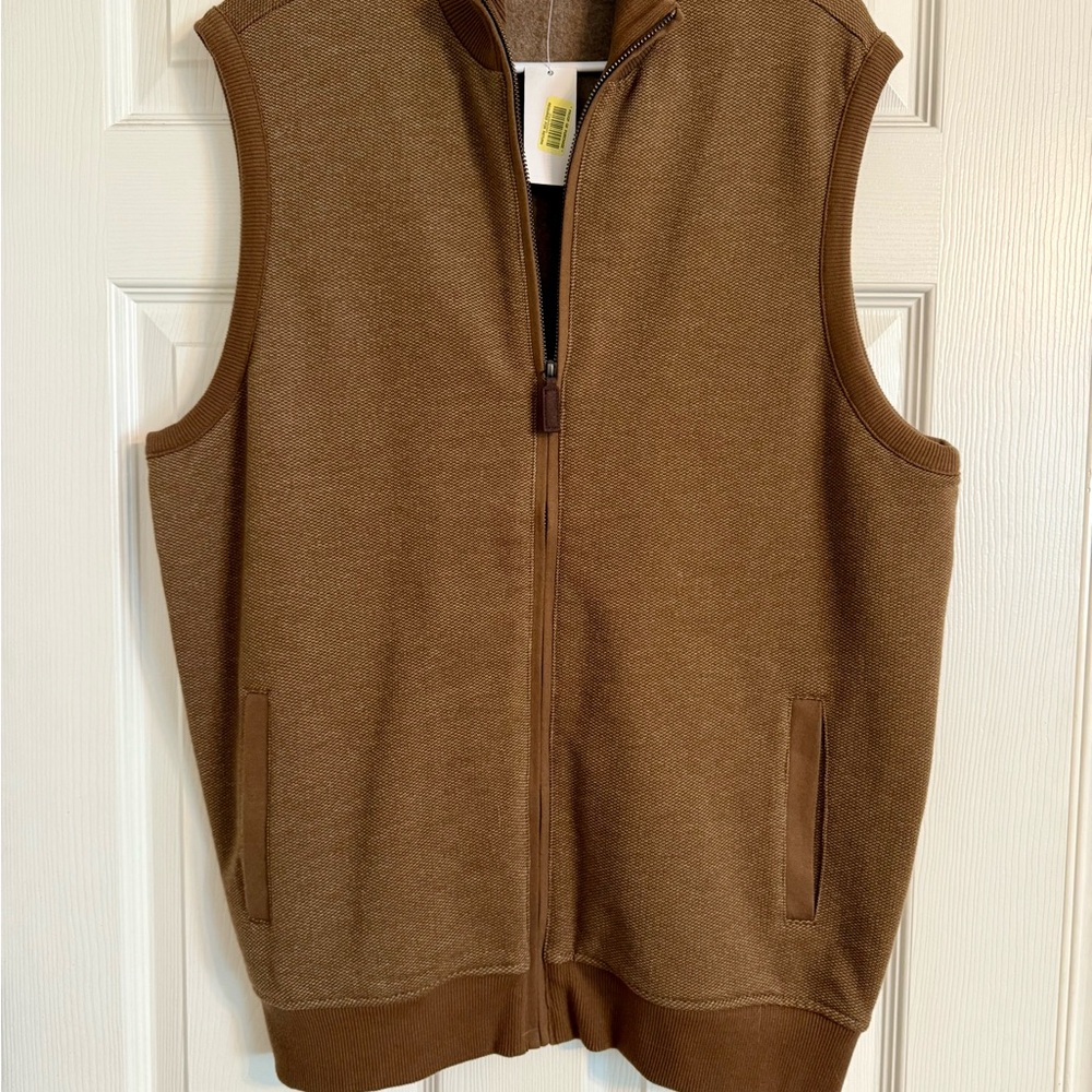 Daniel Cremieux Tan Zip-Up Vest
